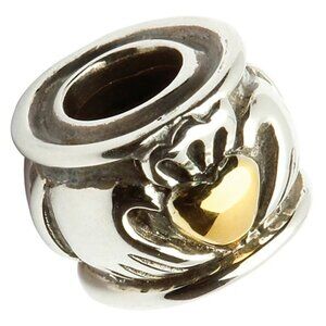 Solvar Gold Heart Claddagh Bead